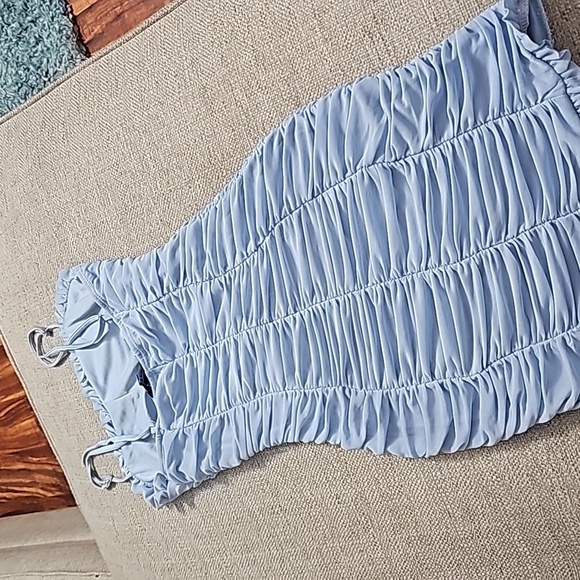 LOVESOME Cocktail Bodycon Mini Dress light Sky blue size small - Picture 8 of 10